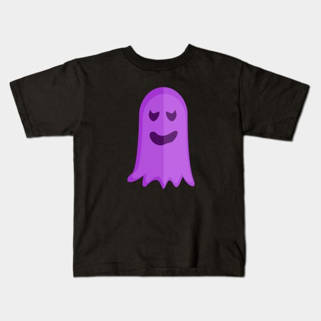 Sad Purple Ghost Kids T-Shirt by americanauthors